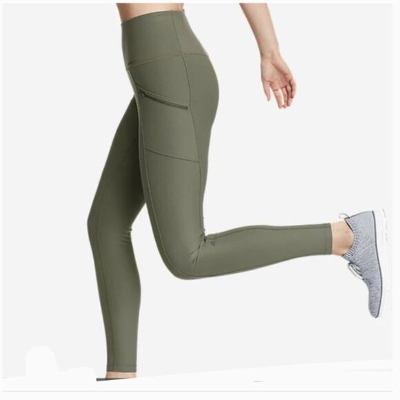 Eddie Bauer Trail Tight Leggings Dark Loden Green Medium - Picture 1 of 6